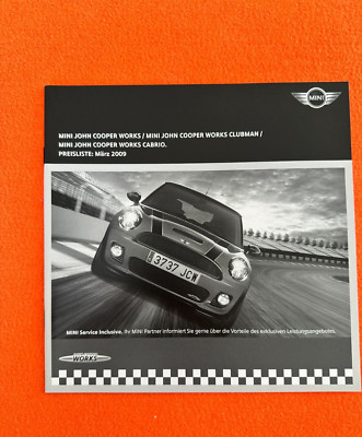 MINI  JCW John Cooper Works Clubman CABRIO  Preisliste  2009 -TOP
