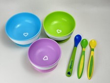 Munchkin Baby Toddler Suction 3-Bowls And 3-Spoons Set of 6