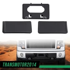 Front Bumper Guards Pads & License Plate Frame Bracket Fit For 09-14 Ford F150