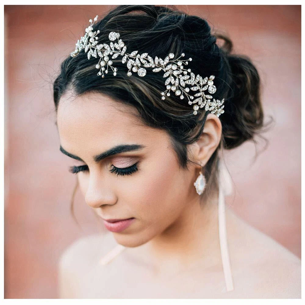 Pearl hair vine bridal deals