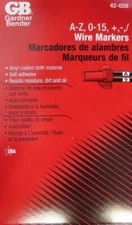 Gardner Bender A-Z, 0-9 Pocket Pack Wire Markers 42-028