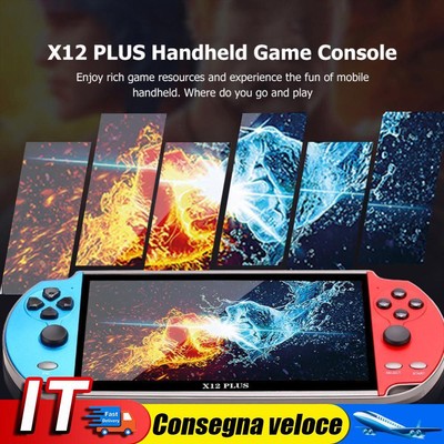 X12 Plus Portable Game Console 10000 Games 7.1inch HD Screen Gift for Kids Adult
