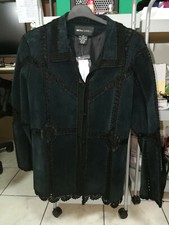 Black Suede Designer Jacket - Size: Med - By Beth Terrell