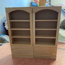 2 Wooden Book Shelves miniatures