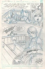 TODD BORENSTEIN 1995 ORIGINAL ART PAGE EYE CANDY #1 COMIC BOOK 2/3 SPLASH END PG