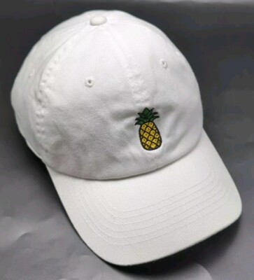 PINEAPPLE hat white adjustable cap by Dad Brand