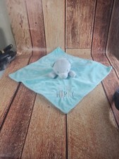 Baby Starters Plush Bear Satin Be Happy Mint Aqua Security Blanket Lovey