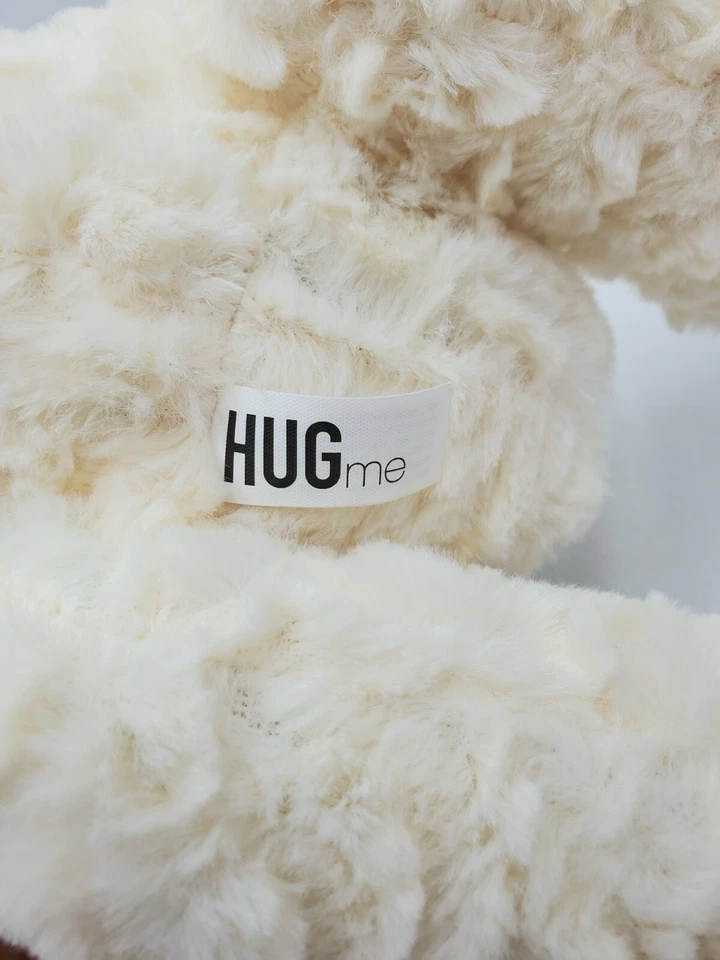 Hug Me 12" Cream Bear Plush With Blue Ribbon Stuffed Animal Soft Toy - Image 3 of 3