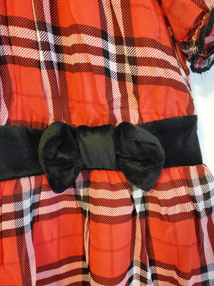 ¡NUEVO! Conjunto de 2 túnicas y leggings George para niñas rojo a cuadros/negro talla 4/5 Foto 3 de 4