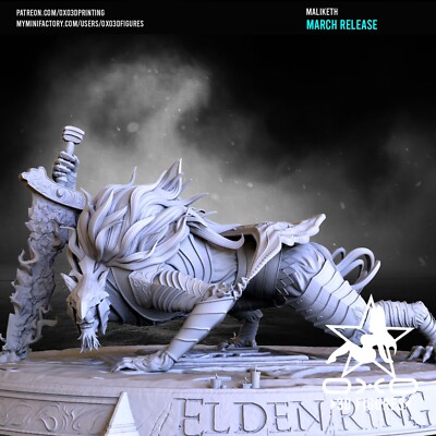 Maliketh - Elden Ring, Maßstab 1:10, 3D Druck, Resin Fan Art Figur