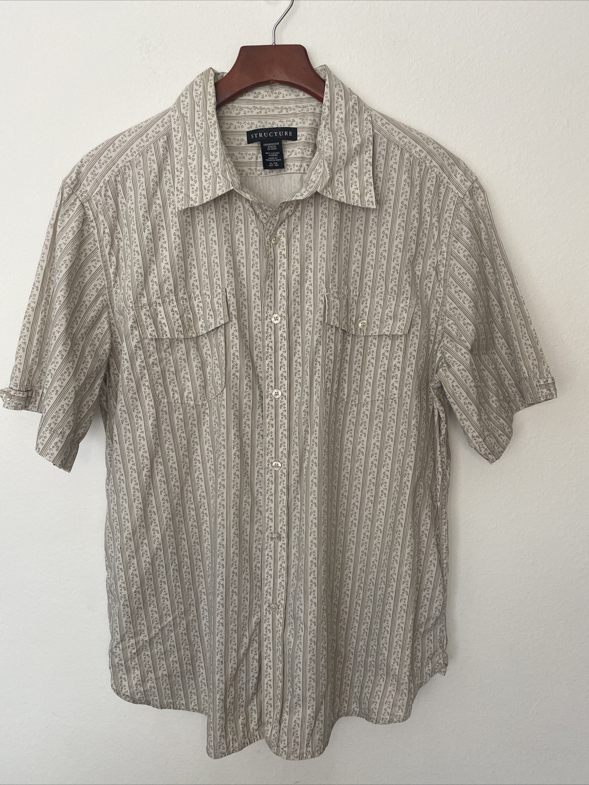 Structure Shirt Size Extra Large Collared Button … - image 1