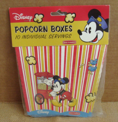 Pack of 10 Disney popcorn boxes - Mickey Mouse, Minnie Mouse, Donald Duck