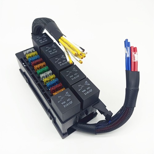 Car Modified Relay Fuse Box 11-way Fuse Box W/6 Relays And 11 Fuses Waterproof - Picture 7 of 12