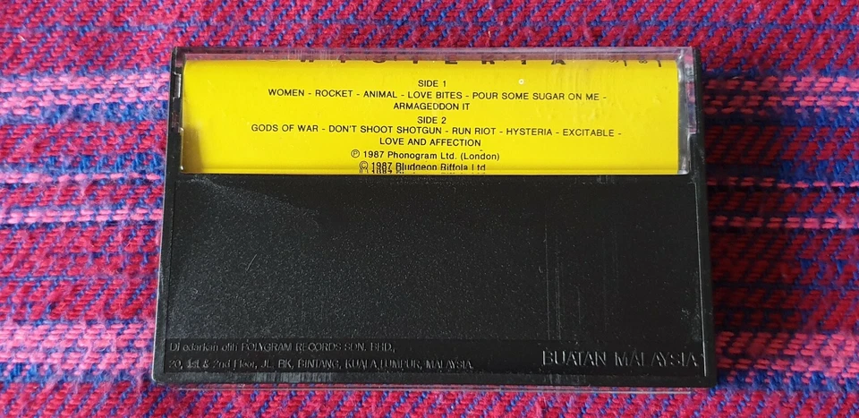 Def Leppard ~ Hysteria ( Malaysia Press ) Cassette - Image 3 of 4