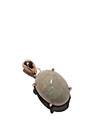 4.24 Ct. Ethiopia Natural White Oval Play-of-Color Opal Silver Rose GoldPendant — photo 6