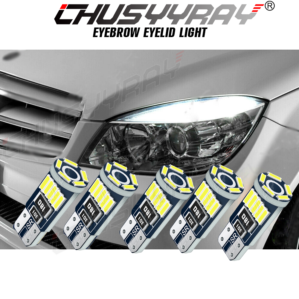 5x For Mercedes Benz W204 C300 C350 C63 AMG LED W5W Eyebrow Eyelid