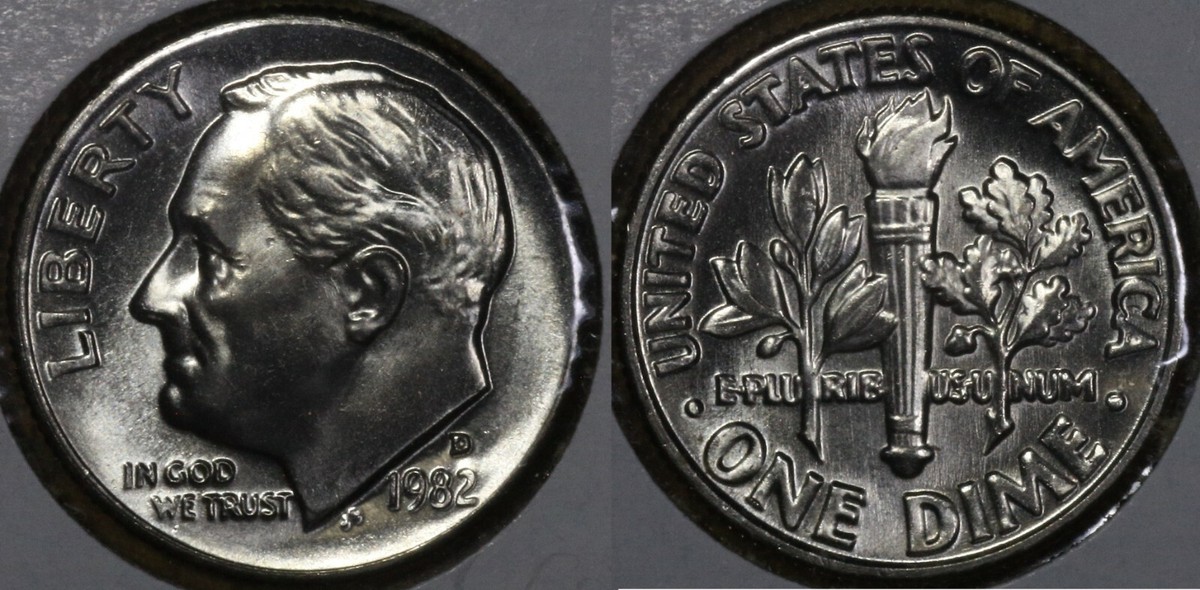 1982 D Roosevelt Dime GEM BU FULL TORCH!! 82D0105 | eBay
