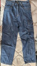 Fubu Jeans Men  s 32X34 Blue Carpenter The Collection Hip Hop Baggy Y2K Read Desc