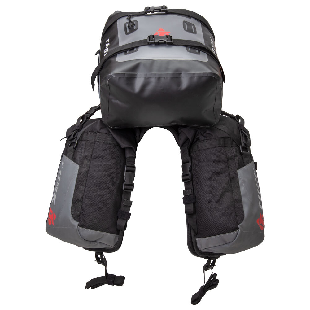 Tusk Excursion Rackless Luggage w/ Small Duffel Tail Bag Black
