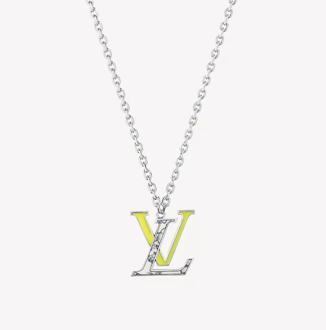 louis vuitton silver necklace