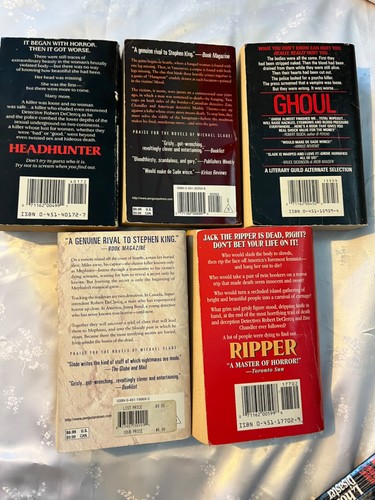 Michael Slade 5 Paperback book lot Headhunter Ghoul Ripper - Picture 2 of 6