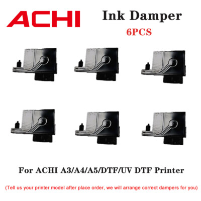6pcs UV Dampers Ink Damper for ACHI A3/A4/A5/DTF/UV DTF Printer Ink Bag