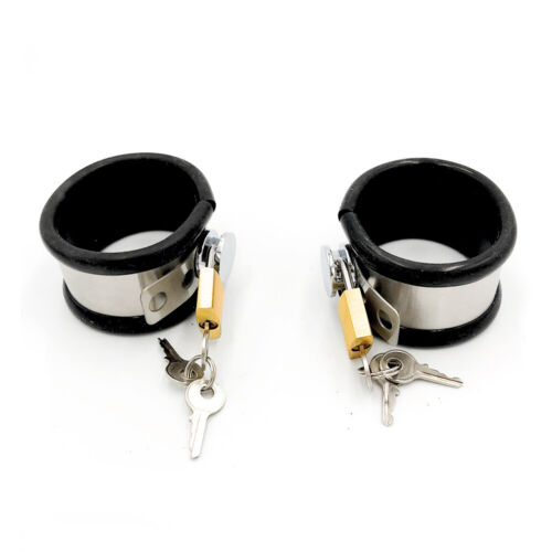 Male Chastity Belt Neck Collar Handcuffs Bra Thigh Cuffs Binding Kit Device New - Picture 25 of 73