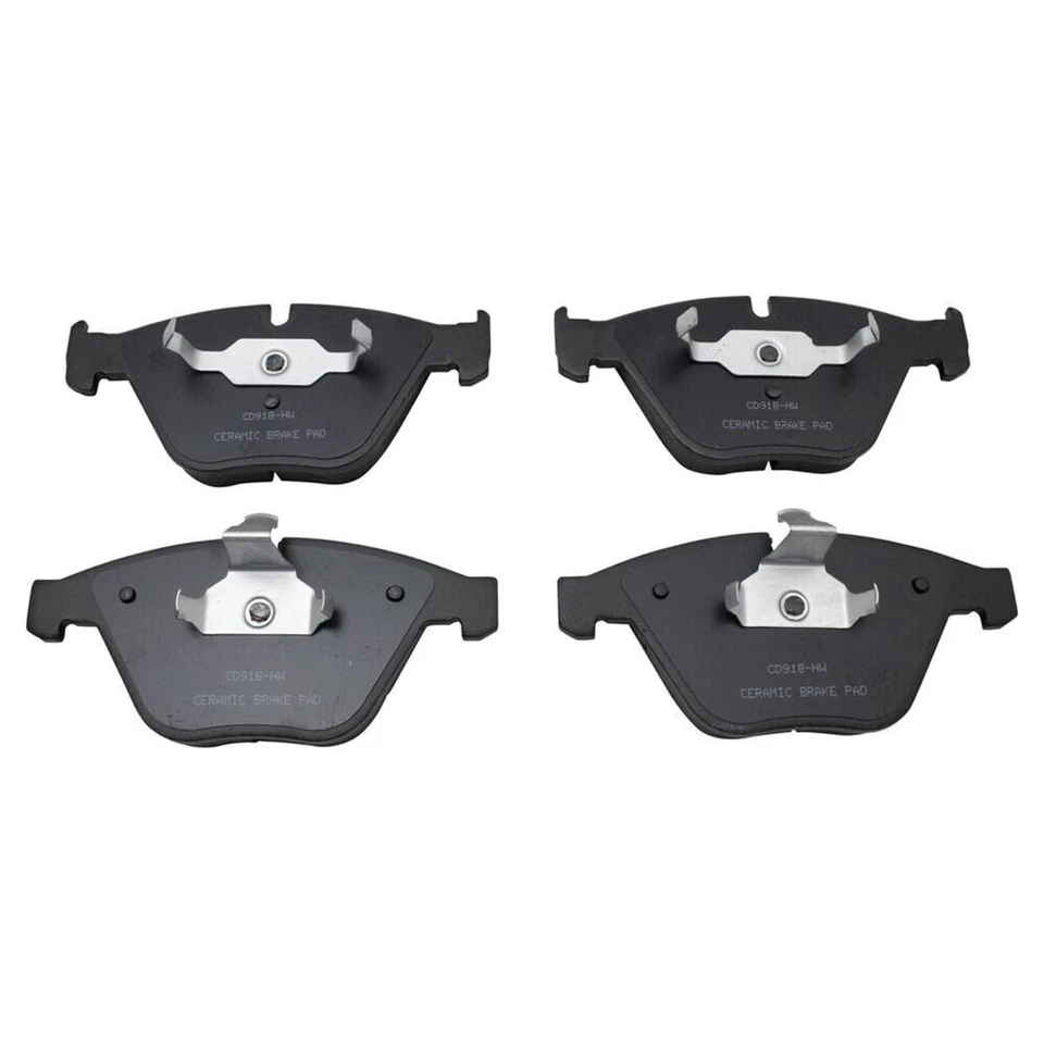 Kit de rotor de freno y pastillas de cerámica TRQ con productos químicos con sensores para BMW 525i 2004-2008 Foto 4 de 4