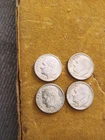 (4 Coins) 1964 D Silver Roosevelt Dimes In Great Condition