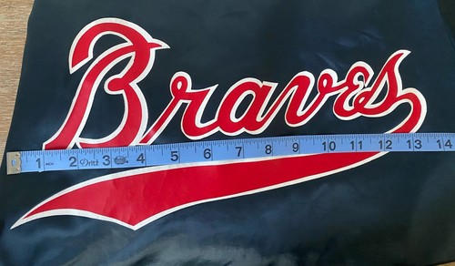 Vintage Locker Line Atlanta Braves Snap Satin Bomber Jacket Adult Large MLB - Picture 13 of 14