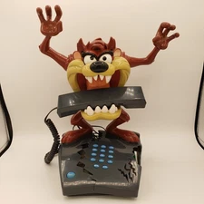 Vintage Looney Tunes Taz Talking Animated Phone By Telemania ***TESTED