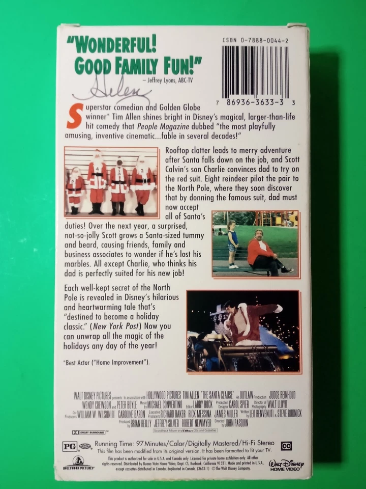 The Santa Clause (VHS, 1995) Tim Allen Disney Christmas Movie - Image 4 of 4