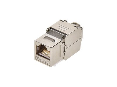 Monoprice Cat6A RJ-45 Keystone | FTP, Toolless, 180-Degree, Die Cast, Shielded