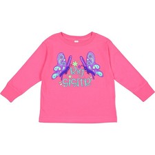 Inktastic Big Sister Cute Butterflies Toddler Long Sleeve T-Shirt Siblings Older