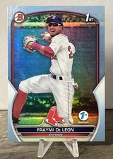 2023 Bowman 1st Edition - Fraymi De Leon 1st Sky Blue Foil - Boston Red Sox
