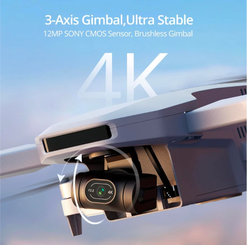 Drone cardán Potensic ATOM 3 ejes con combo FlyMore - blanco Foto 2 de 4