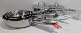 Jean Patrique Stainless Steel Cooking Pans Various Styles & Sizes x 6 #01 MT3