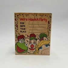 RARE Inkadinkado Party Henson Muppets Vintage Wood Mounted Rubber Stamp