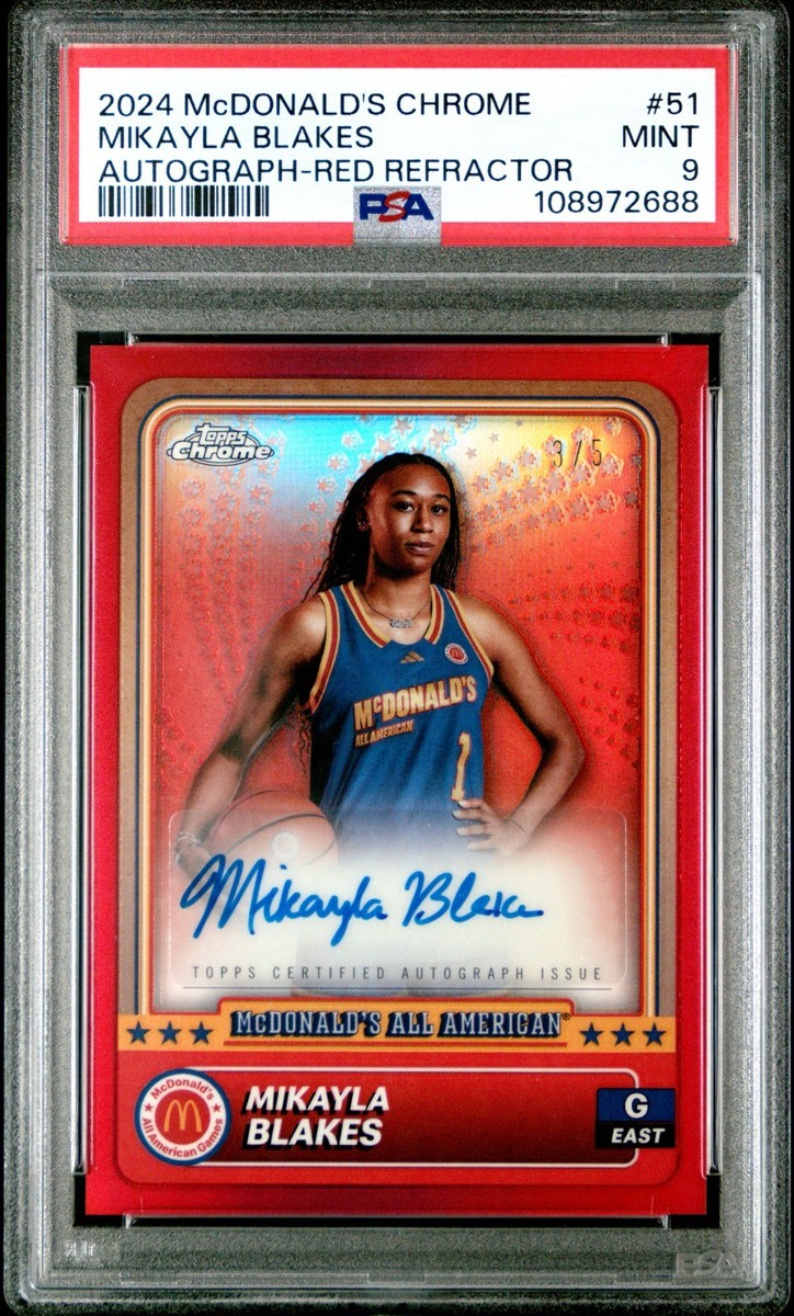 2024 Topps Chrome McDonald's Mikayla Blakes AUTO RED Refractor /5