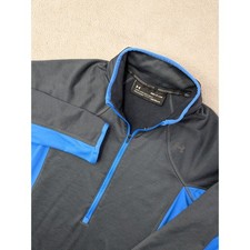 Under Armour ColdGear Reactor Men's Small Half Zip Pullover Jacket Blue Grey