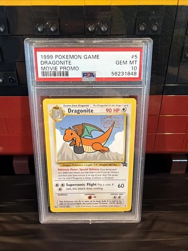 1999 POKEMON GAME MOVIE PROMO #5 DRAGONITE PSA 10 GEM MT