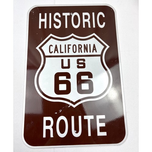 Historisches California US 66 Route Metall/Aluminium Schild 12” W X 18” T Auto Dekor