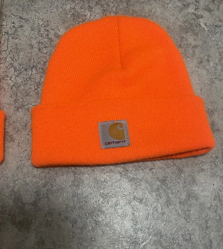 Gorra Carhartt Niños Talla Única Naranja Gorro Invierno Ropa de Trabajo Aire Libre Juventud 🔥 Foto 3 de 4