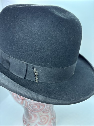 Vintage Knox New York Derby Bowler Hat, Size 6 7/8, Black READ - Picture 4 of 11