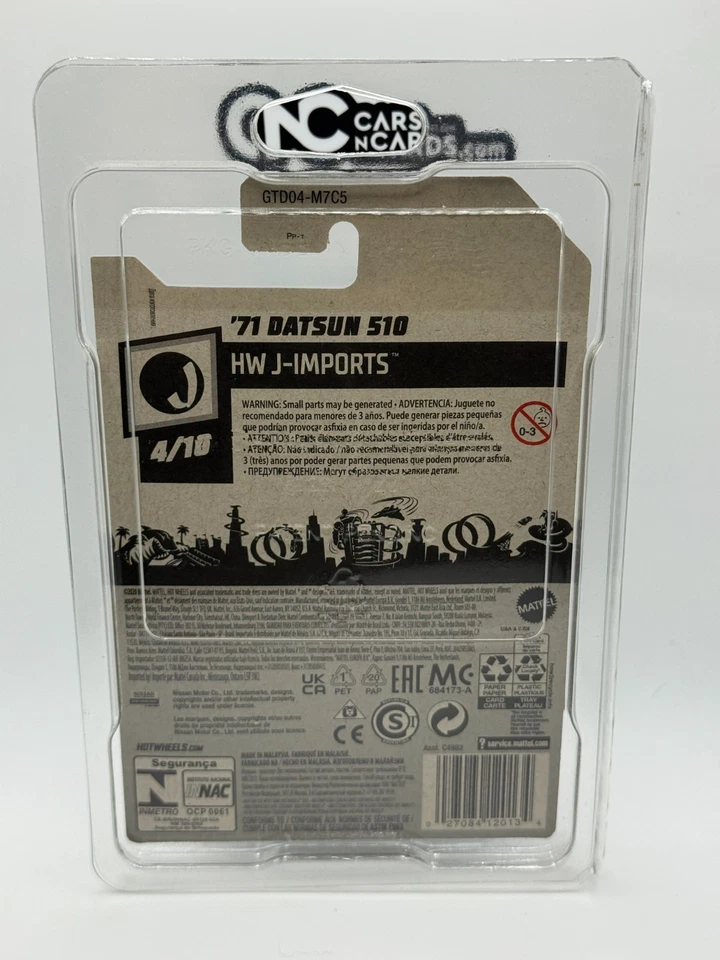 2021 Hot Wheels HW J-Imports 4/10 '71 Datsun 510 Super Treasure Hunt W/Protector - Image 2 of 4