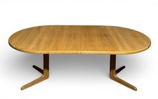 DANISH OAK SKOVBY EXTENDING DINING TABLE DOUBLE LEAF MID CENTURY RETRO C1970s