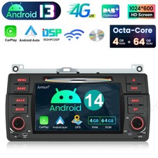 Für BMW E46 8-Kern 7" DSP DVD 64G 4G Android 14 Autoradio Car Play Navi WIFI USB