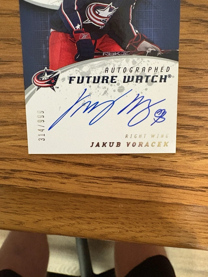 2008-09 JAKUB VORACEK ROOKIE AUTO /999 UPPER DECK SP AUTHENTIC #248 FUTURE WATCH - Image 3 of 4