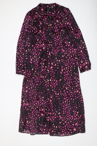 New Look Damen Shirtkleid Mehrfarbig Größe 16