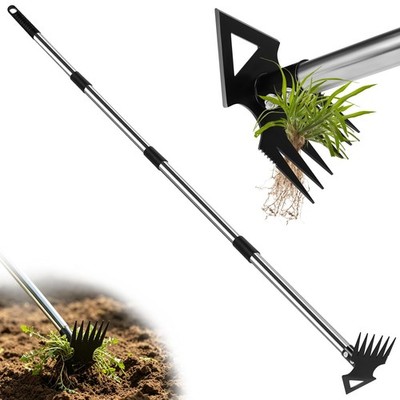 Upgraded Weed Puller Tool with Long Handle, 56'' Manual Weeder Remover black